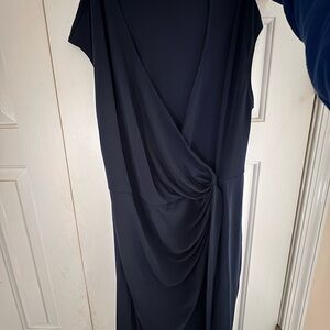 Amazon Essentials Dark Blue Asymmetrical Dress